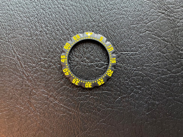 TAG Heuer WA1216 34mm Black, Yellow Midsize Bezel For Vintage Watches.