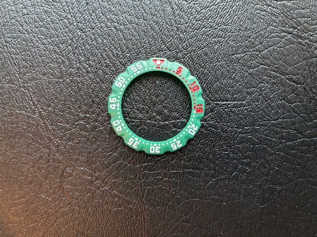 TAG Heuer WA1212 34mm Green, Red, White Midsize Bezel For Vintage Watches.