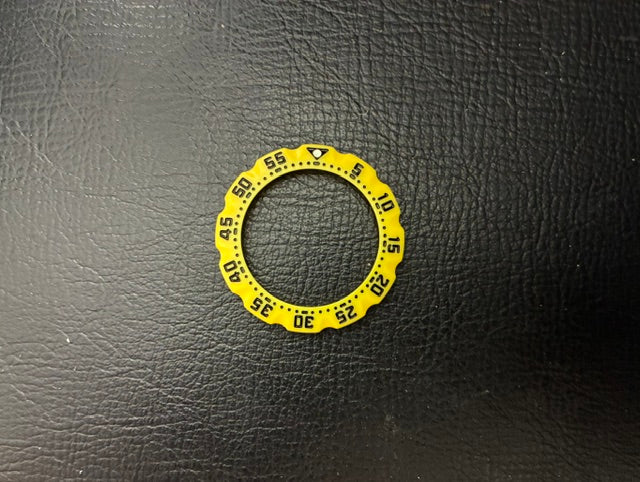 TAG Heuer 380.513 / 380.513-1 Yellow, Black 34mm Midsize Bezel For Vintage Watches.