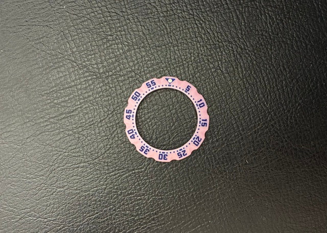 TAG Heuer Pink, Dark Blue 34mm Midsize Bezel For Vintage Watches.