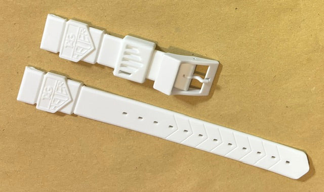 TAG Heuer 18mm Formula 1 White Rubber Replacement Strap for Mid-Size Watches